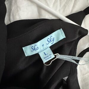 She + Sky Black Romper Size: L